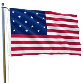 15 Stars American Historical Flag 3x5FT 1795-1818 Old Glory USA US Murica Red White Blue Stars and Stripes Flag Patriotic 4th of July Decoration with 2 Brass Grommets Indoor Outdoor