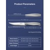 D.Perlla Steak Knives, Super Sharp Straight Edge Steak Knife Set