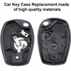 NJCXOLA 2 Pack Renault Key Shell 2 Buttons Car Key