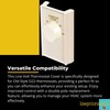 Ivory Single Pole Line Volt Thermostat Cover w/Line Volt Thermostat