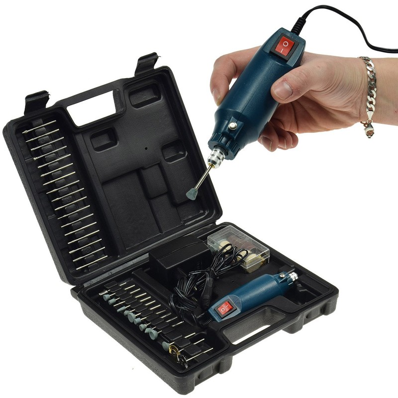 Mini Drill Engraving & Polishing Set 63 Pieces 12,000 rpm