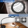 Rechargeable 5X Magnifying Desk Lamp,Delixike Hand Free Magnifying Glass with
