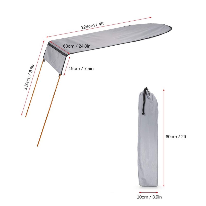 Lixada Kayak Boat Canoe Sun Shade Canopy for Single Person