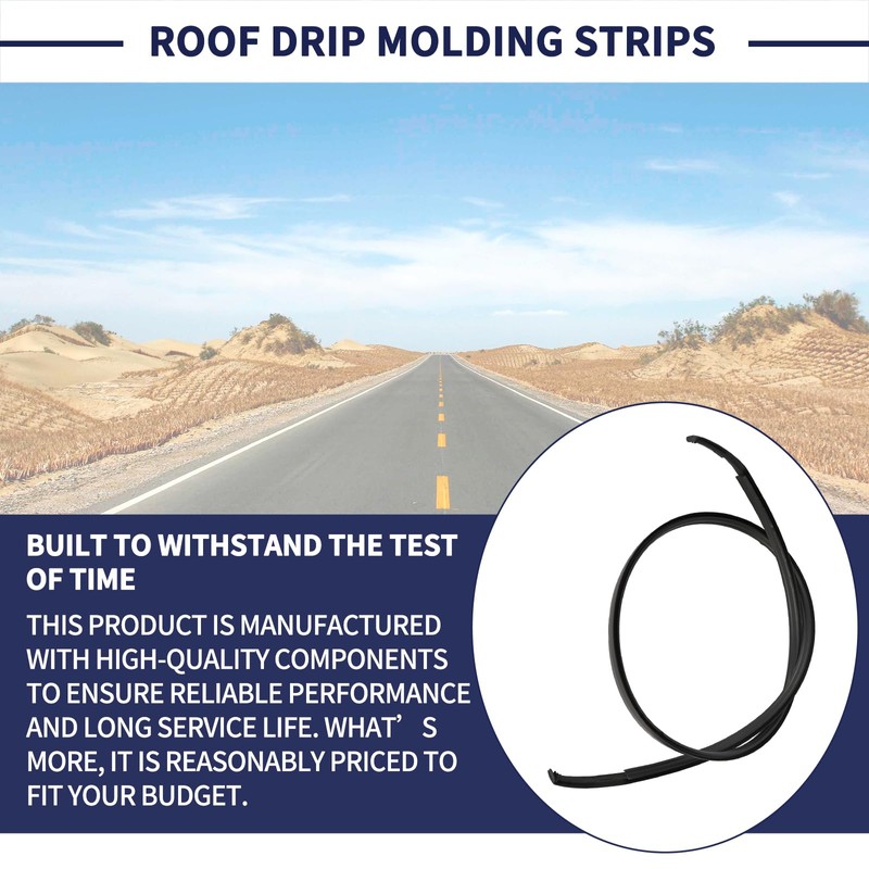 Magimaker 2Pcs Roof Molding Strips Roof Drip Molding 75556-06080 75555-06080