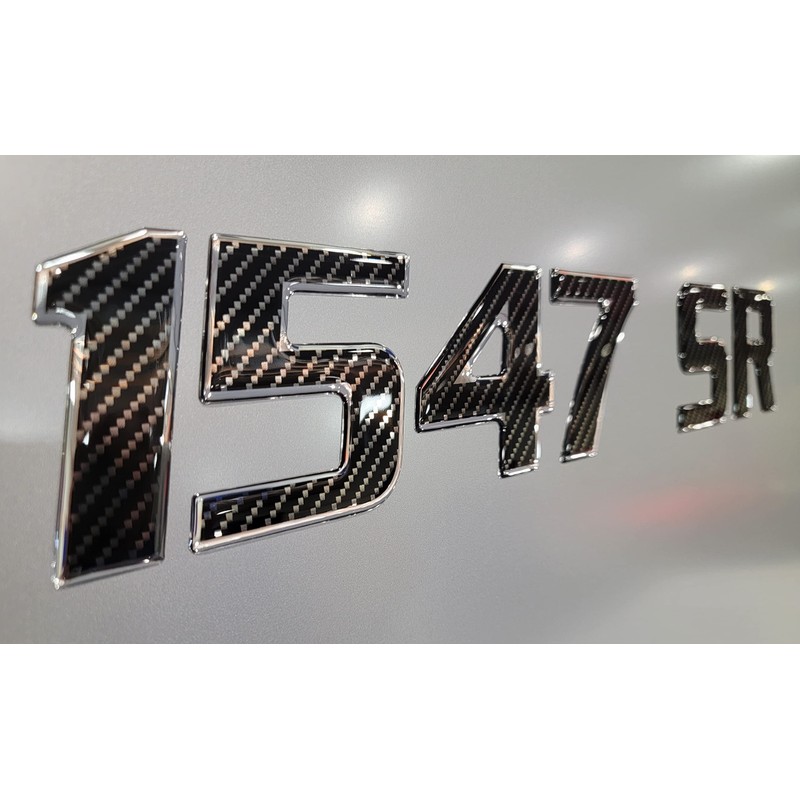 Domed 3D Boat Registration Numbers and Letters Sport Series Carbon