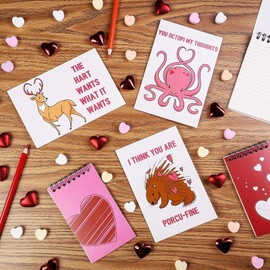 Best Paper Greetings Animal Pun Valentines Cards - 48-Pack, 4 x 6 In - Greeting Card Pack with Envelopes & Funny Love Notes