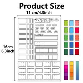 CRASPIRE Color Swatches Clear Stamps Palette Reusable Retro Transparent Silicone Stamp Seals for DIY Scrapbooking Supplies Embossing Paper Card Album Decoration Craft