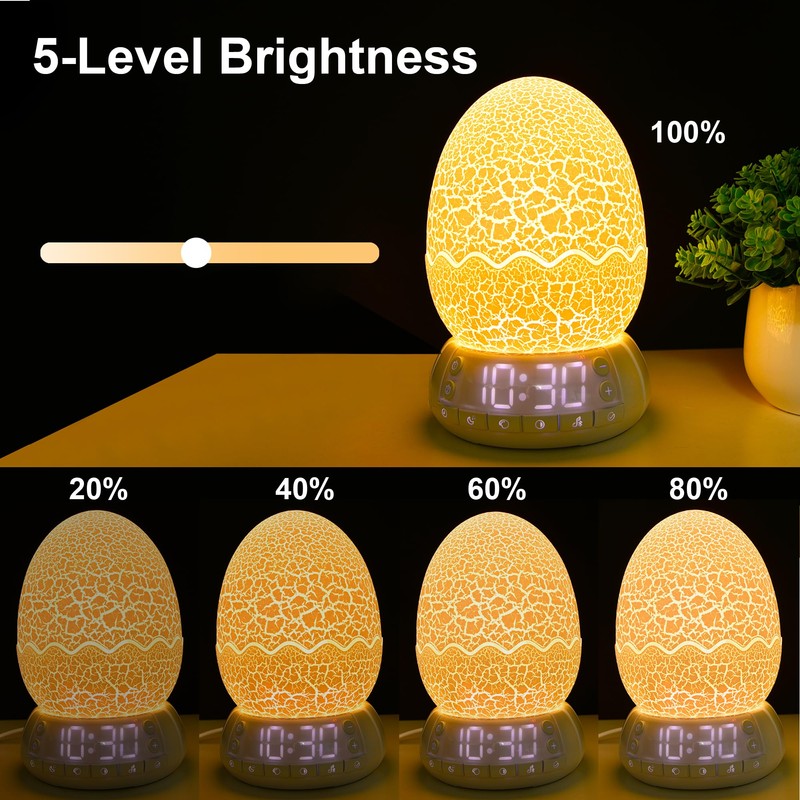 HYODREAM Egg Shape Touch Control Night Light with Pattern Inside,