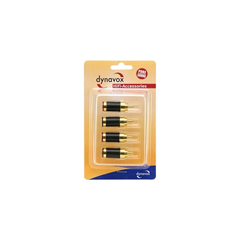 Dynavox RCA Connectors Carbon, Set of 4 Gold-Plated