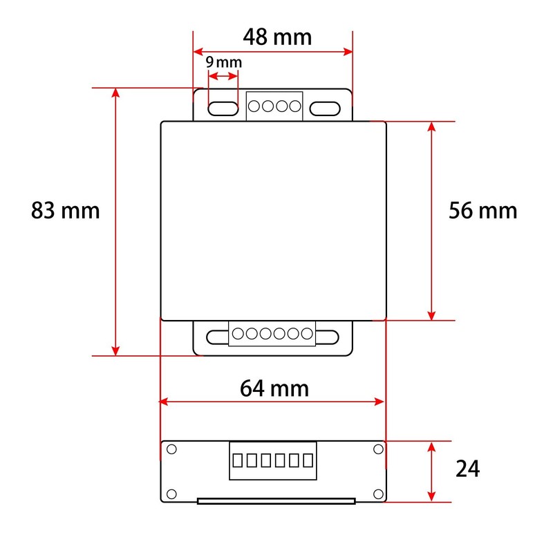 LED RGB Amplifier 12 V 24 V for LED RGB
