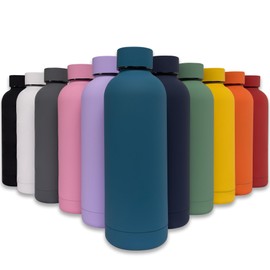 BIGGS & BANE Stainless Steel Water Bottle - Double Walled Vacuum Insulated – Thermal Flask for Cold and Hot Drinks – 500 ml (Pink)