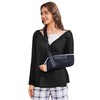 Deyeek Womens Post Shoulder Surgery Shirts Long Sleeve Snap Chemo