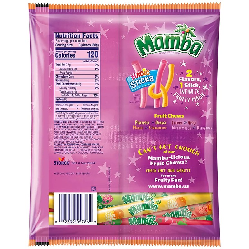 Needzo Mamba Chewy Candy Assortment, Tropical Chews, Fruit Strips, and