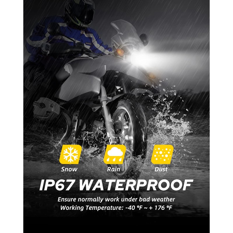 AUTOONE Latest 9003 H4 HB2 LED Bulbs Motorcycle Hi Lo