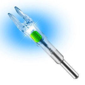 Flying Arrow Archery Jupiter Lighted Nocks | Bright Lighted Nocks for Arrows | Lighted Nocks for Crossbow Bolts | LED Arrow Nocks | Light Up Nocks | 6 Pack (Blue, .300 (37 Grains))