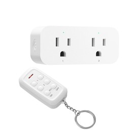 DEWENWILS Wireless Remote Control Outlet, 2 Independent Control Sockets Electrical Remote Light Switch, No Interference Remote Outlet Switch, No Wiring, 15A/1875W, 100 FT Range, FCC Listed…