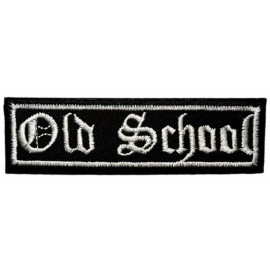 Athena Brands OLD SCHOOL Embroidered PATCH Biker Emblem Hook & Loop Funny Saying New Applique