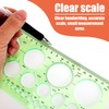 2 Pieces Circle Template Rulers, Plastic Circle Stencil for Drawing,