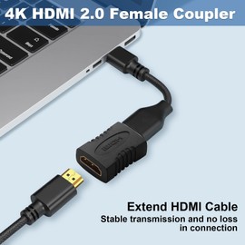 exgoofit HDMI Female to HDMI Female Coupler Connector Pack 6pcs Adapter Extender F/F High Speed