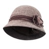 IBLUELOVER Women Felt Bowler Hat Roll-up Church Cloche Hat Floral