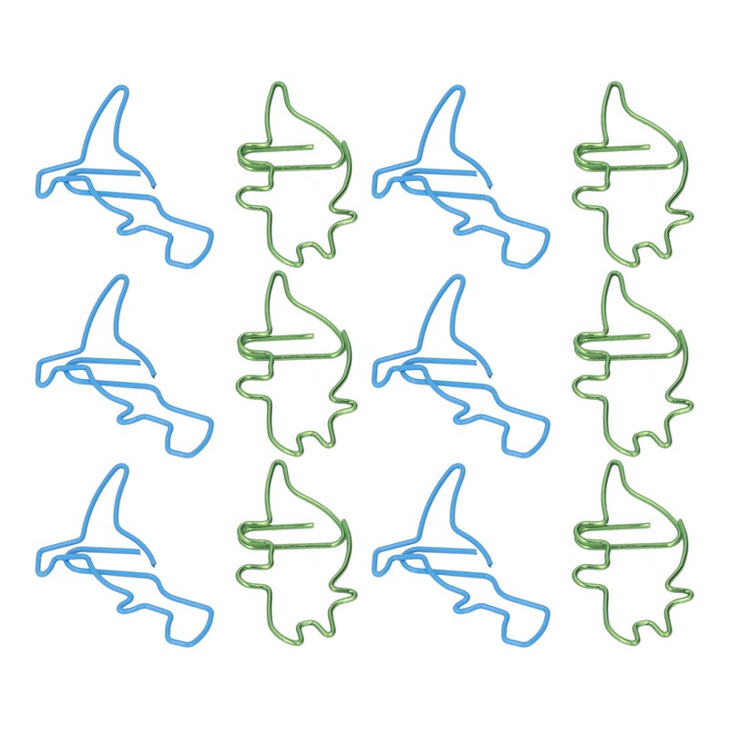 100 Pcs Shaped Paper Clips Hippo Dinosaur Shape Metal Cute