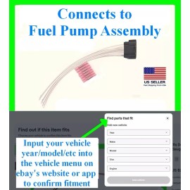 fits Mazda 3 04-13 Fuel Pump Housing Connector Plug Wiring Harness Assembly Gas