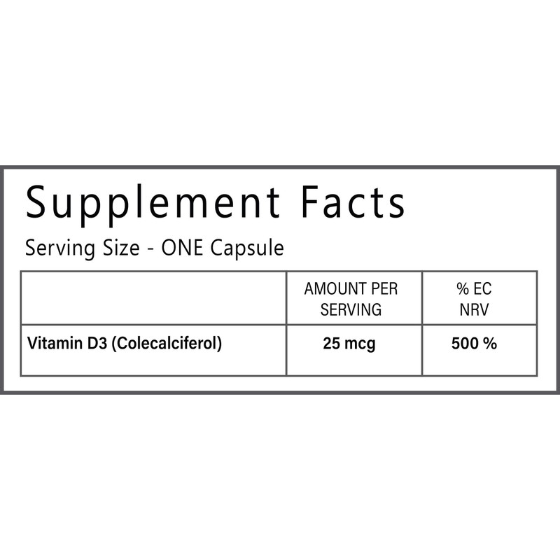 SynBio Premium - Vitamin D 1000 IU Capsules | Vegetarian