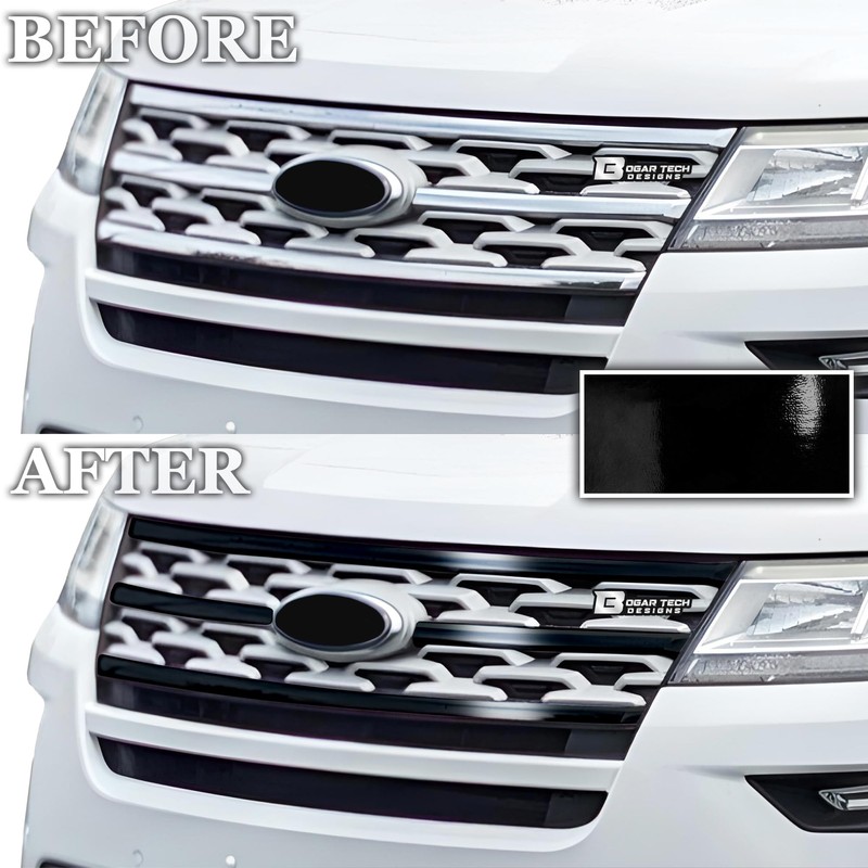 BOGAR TECH DESIGNS Front Chrome Delete Overlay Compatible with Ford