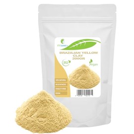 Yellow Brazillian Clay - 200g - DIY Face Masks, Body Masks, Hair Masks, Gentle Scrubs and Scrubs, Soap Making, Anti-Ageing and Skin Tightening, Natural