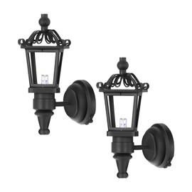 TOYANDONA Set of 2 Wall Lights Fairy Garden Miniatures Houses Fixtures Construction Kit Dollhouse Lighting Dollhouse Accessories Lantern Table Decoration Miniature Furniture Fairy House Accessories