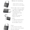 ZENG 10-Button Combination Padlock – Pre-Set 5-Digit Unchangeable Code, Hardened