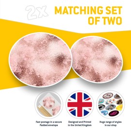 Vinyl Stickers (Set of 2) 15cm - Rose Gold Foil Copper Colour Grunge Laptop Tablet Luggage Scrapbook #24124