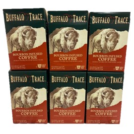 Buffalo Trace 6 BOXES Buffalo Trace Bourbon Infused Coffee K-Cup Pods (60 pods total) BB 10/26
