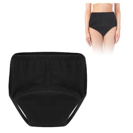 AOOWU Adult Diaper Cover for Incontinence Underwear Absorbent Pads Reusable Men Cotton Washable Incontinence Briefs (XL)