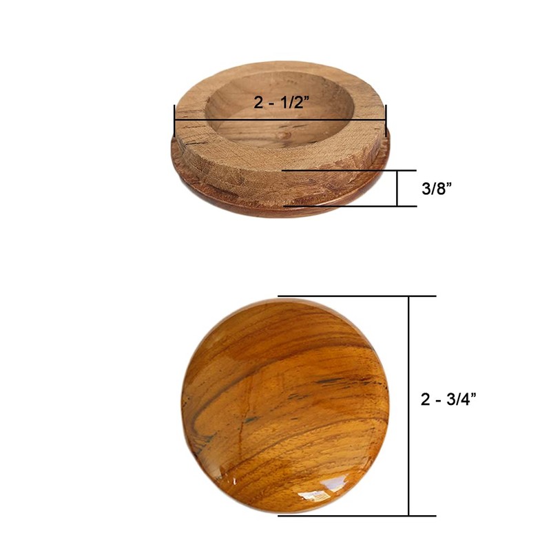 Boat Teak Wood Steering Wheel Center Cap for Marine Destroyer
