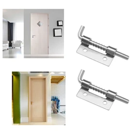 4 Pieces 51mm Spring Loaded Latch 304 Stainless Steel Spring Pin Loaded Latch Spring Loaded Gate Latch Pin for Container Cupboards Doors, Silver