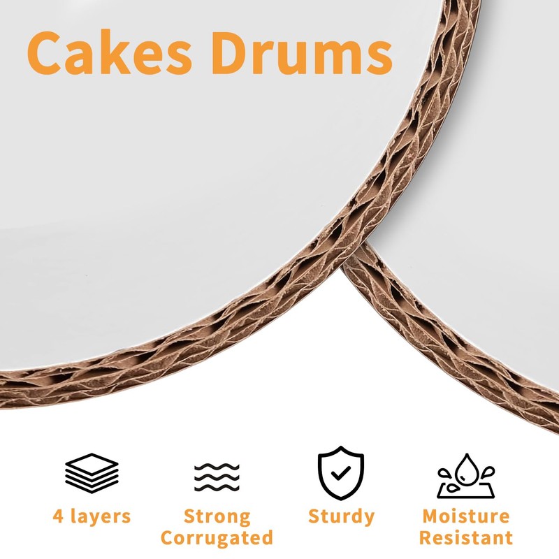 5packs Cake Boards 10 Inch Round,1/2" Thick Cake Drum, Cake