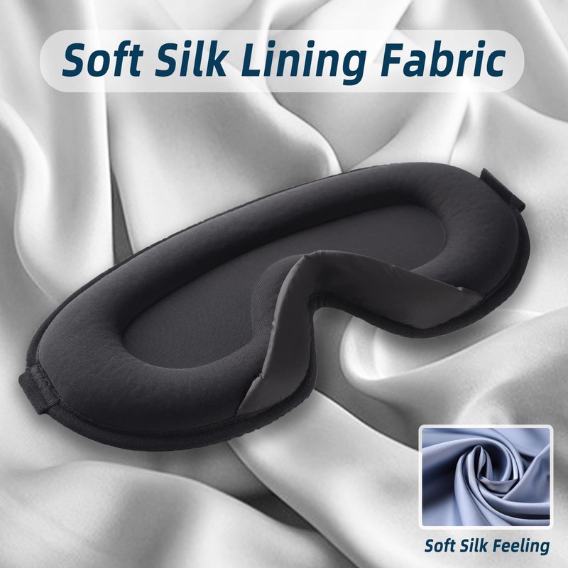 CCAIPU 100% Blackout Sleep Mask, 3D Ultra Soft Eye Mask