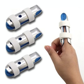 BRMDT Trigger Finger Splint, Aluminum Thumb Splint Finger Support for Promote The Rehabilitation of Finger Fracture Fingers/Bent Finger, Finger Splints for Straightening (Medium)