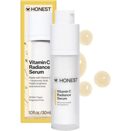 Honest Beauty suero de vitamina C con extractos de alcachofa y trébol sin parabenos, dermatólogo probado, sin crueldad 1.0 fl. oz.