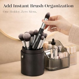 Conjuntos de brochas de maquillaje BEAKEY, juegos de brochas con esponjas de maquillaje (10+2 piezas, con estuche negro) | Soft synthetic brushes, 2 s