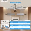 Autoday 42 Inch Low Profile Ceiling Fan with Light, Burshed