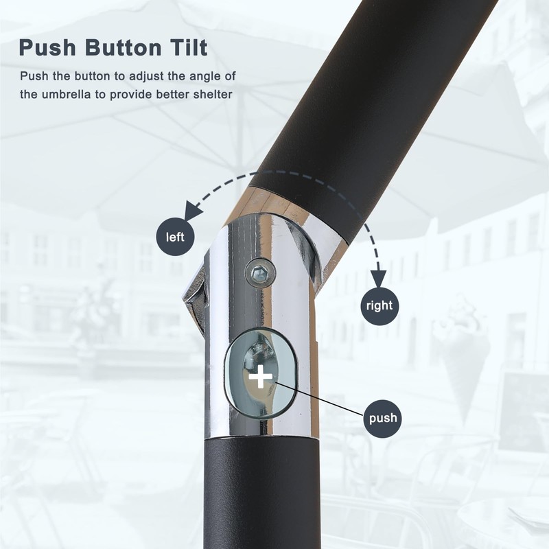 MASTERCANOPY Valance Patio Umbrella for Outdoor Table Market,7.5ft, Tan