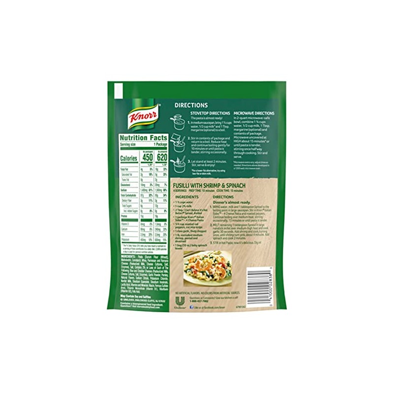Knorr Side Dish, Four Cheese Pasta, 4.09 Ounce (Pack of