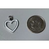 Unbranded 14K WHITE GOLD HEART W/ ENAMEL CHARM "NEW"