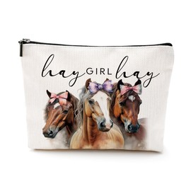 Horse Gifts for Girls Horse Stuff Makeup Bag Western Country Girl Gifts Western Accessories Cosmetic Bag for Horse Lovers Women Sister Cousin Bestie Girl Niece Daughter Friendship Birthday Christmas