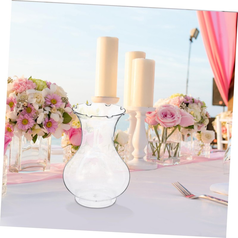 Kisangel Stylish Plastic Vases 4 Pack for Flower Arrangements Hydroponic