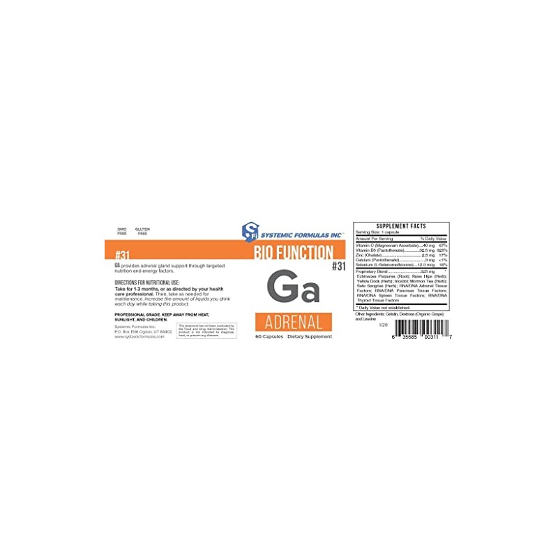 Systemic Formulas: #31 - Ga - Adrenal