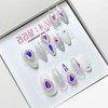 Ice Queen Full Stone Handmade Nail Tips - Half and