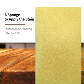 SamaN Staining Kit – Includes Sponge, 2 Cloths & Gloves to Effectively Stain Wood